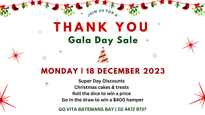 Come Celebrate With Us! At Our Thank You Gala Day Sale