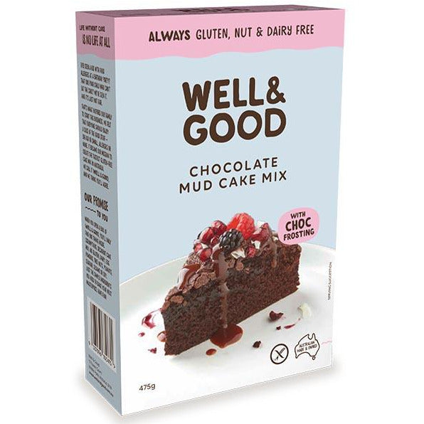 Well & Good Gluten Free Chocolate Mud Cake Mix - Go Vita Batemans Bay