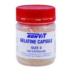 Bonvit Empty Gelatin 140 capsules - Size 0