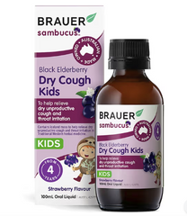 Brauer Black Elderberry Dry Cough Kids 100ml