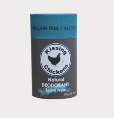 Kissing Chickens Natural Bi-Carb Free Deodorant Stick 65g- Scent Free