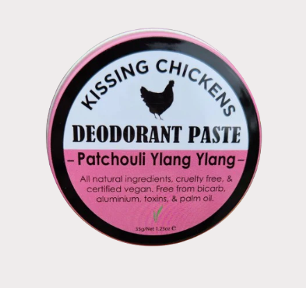 Kissing Chickens Natural Bicarb-Free Deodorant Paste - Patchouli & Ylang Ylang 35g Tin