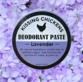 Kissing Chickens Bi-Carb Free Natural Deodorant Paste - Lavender 35g tin