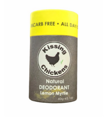 Kissing Chickens Natural Deodorant Stick Lemon Myrtle 60g