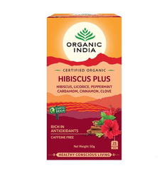 Organic India Hibiscus Plus 25 Tea Bags