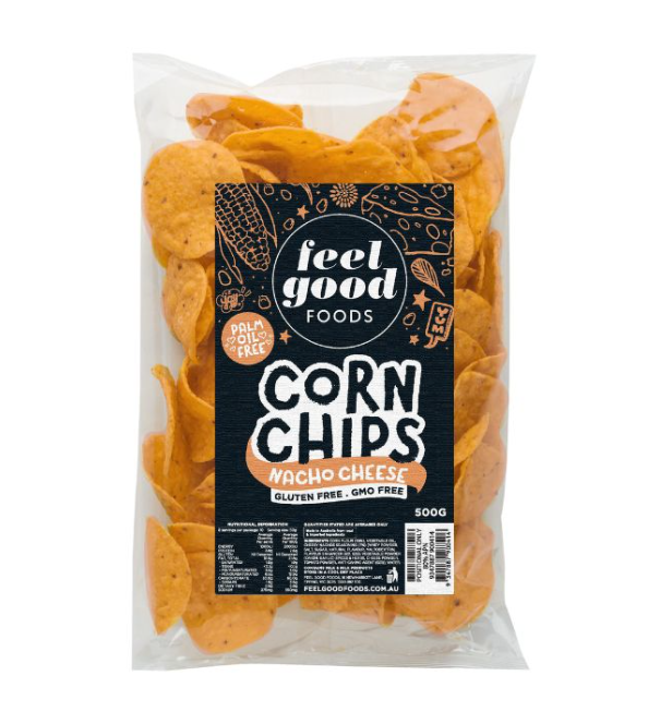 Feel Good Foods Organic Nacho Cheese Corn Chips 400g
