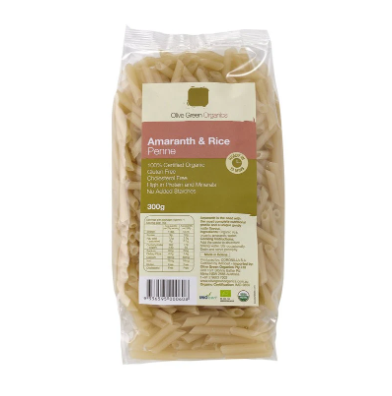 Olive Green Organics Amaranth & Rice Penne 300g