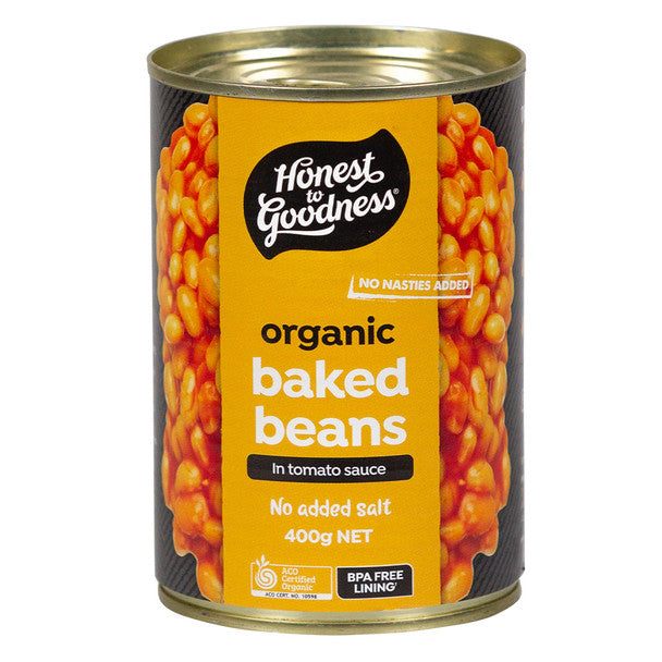 Honest to Goodness Baked Beans in Tomato Sauce 400gm