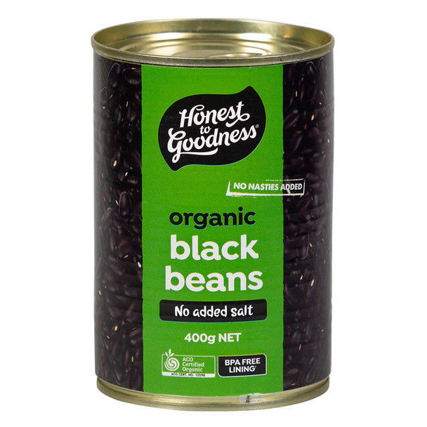 Honest to Goodness Black Beans 400gm