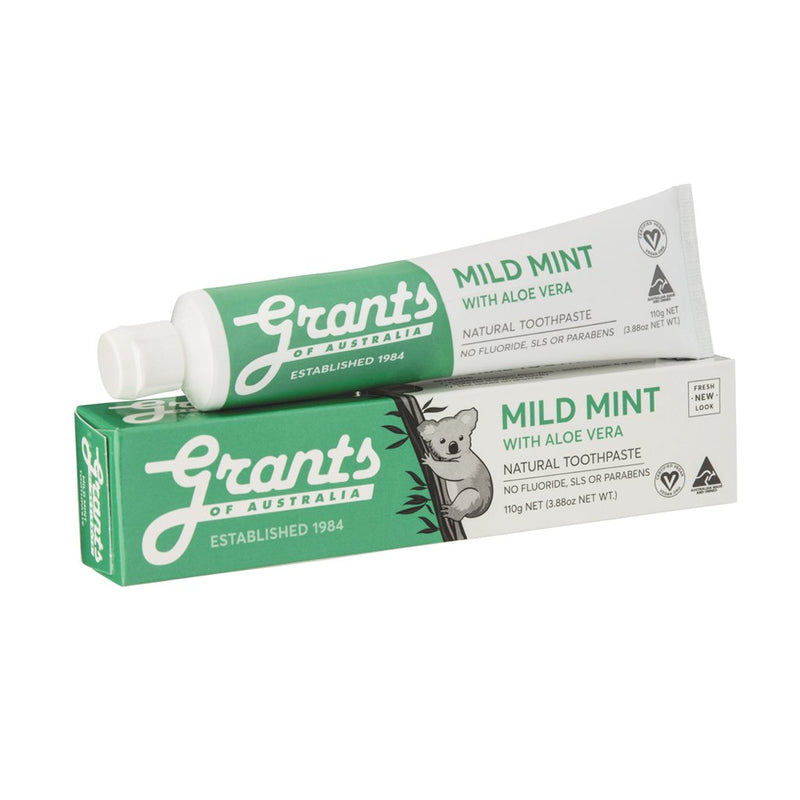 Grants Herbal Mild Mint Toothpaste (Green) - Go Vita Batemans Bay