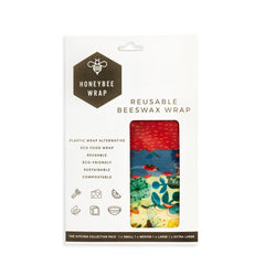 Honeybee Wrap Reusable Beeswax Wraps - Collection Pack - Go Vita Batemans Bay