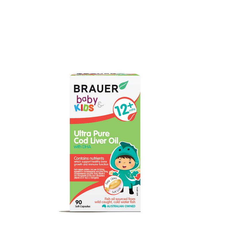 Brauer Baby & Kids Ultra Pure Cod Liver Oil with DHA - Go Vita Batemans Bay
