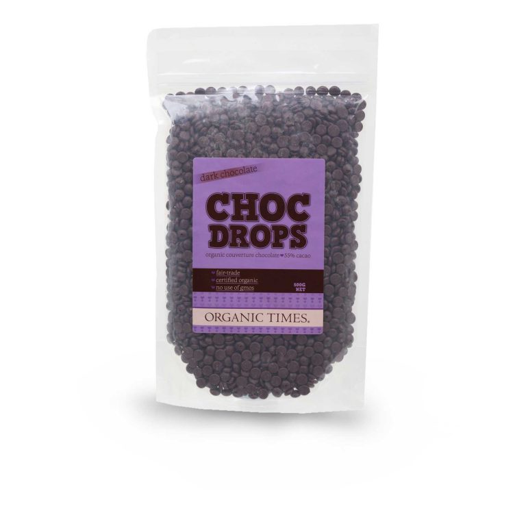 Organic Times Dark Chocolate Couvertre Drops - Go Vita Batemans Bay