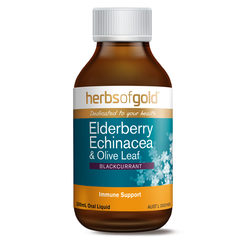 Herbs of Gold Elderberry Echinacea & Olive Leaf - Go Vita Batemans Bay