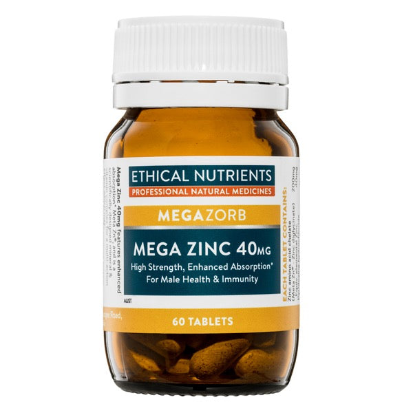 Ethical Nutrients Mega Zinc 40mg - Go Vita Batemans Bay