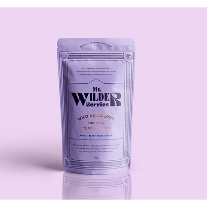 Mt Wilder Berries Certified Organic Wild Blueberry Super Powder