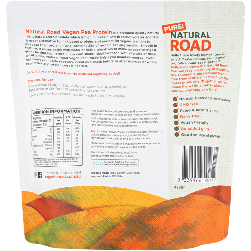 Natural Road Plant Protein - Chocolate - Go Vita Batemans Bay