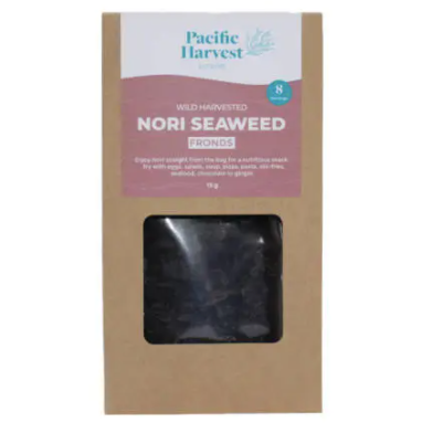 Pacific Harvest Nori Seaweed Fronds (Karengo, Dried, Raw, Wild Harvested)