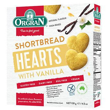 Orgran Shortbread Hearts - Go Vita Batemans Bay
