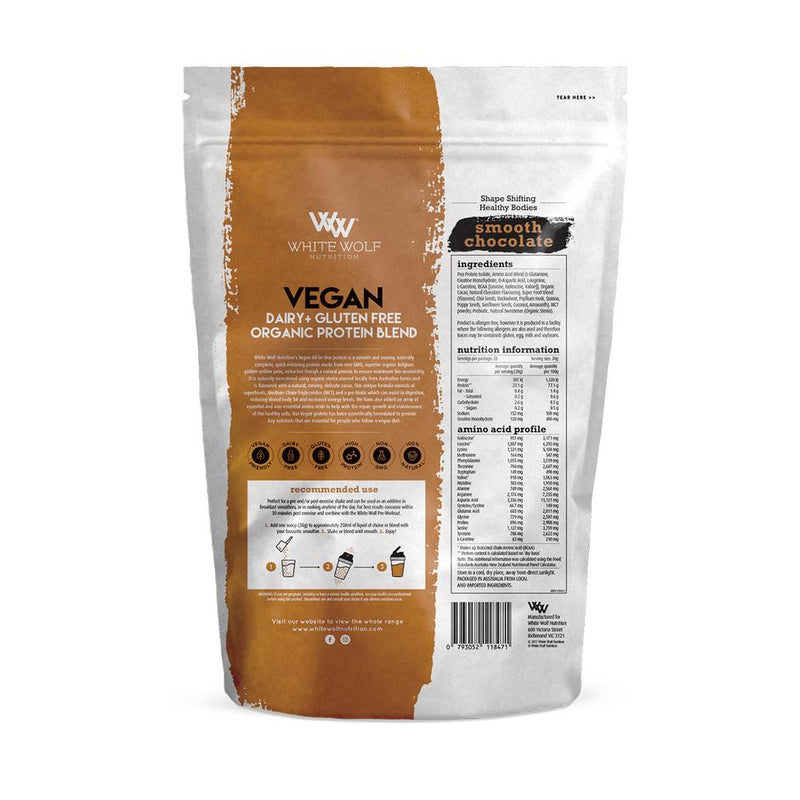 White Wolf Nutrition Vegan Superfood Protein Chocolate - Go Vita Batemans Bay