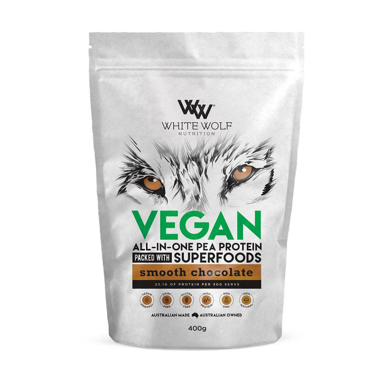 White Wolf Nutrition Vegan Superfood Protein Chocolate - Go Vita Batemans Bay