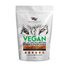 White Wolf Nutrition Vegan Superfood Protein Salted Caramel - Go Vita Batemans Bay