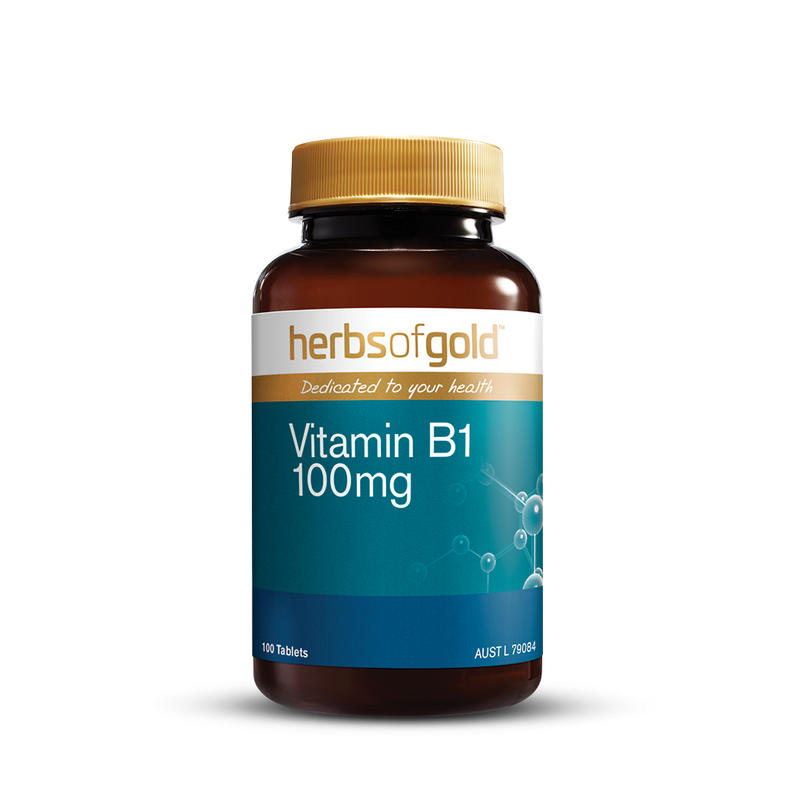 Herbs of Gold Vitamin B1 100mg - Go Vita Batemans Bay