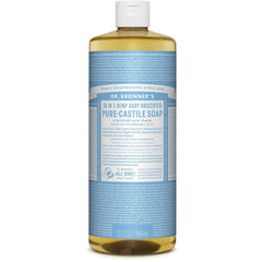 Dr Bronners Liquid Castile Soap - Unscented Baby Mild - Go Vita Batemans Bay