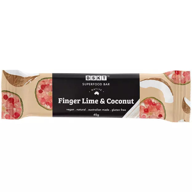 BSKT Superfood Bar Finger Lime & Coconut 45gm