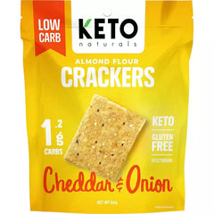 Keto Naturals Almond Flour Crackers Cheddar & Onion