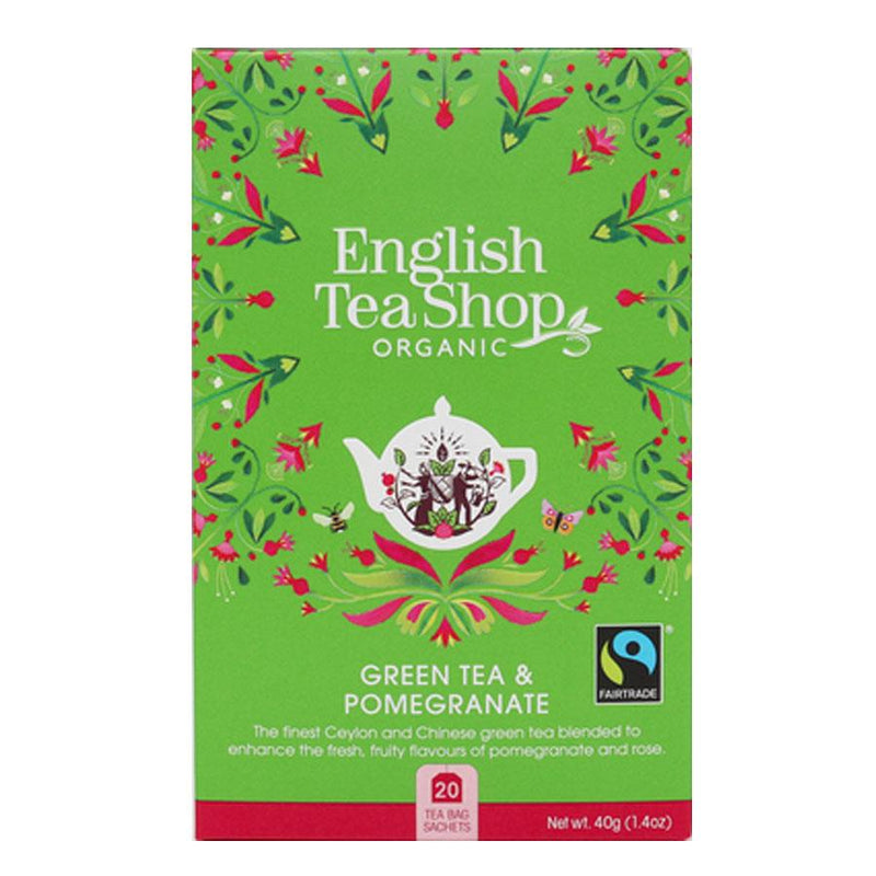 English Tea Shop Green Tea & Pomegranate Bags - Go Vita Batemans Bay