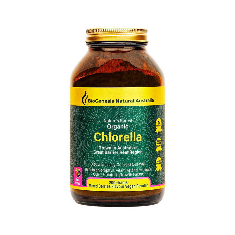 BioGenesis Chlorella Mixed Berries 200gm powder