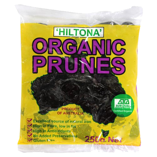 Hiltona Australian Organic Dried Prunes - Go Vita Batemans Bay